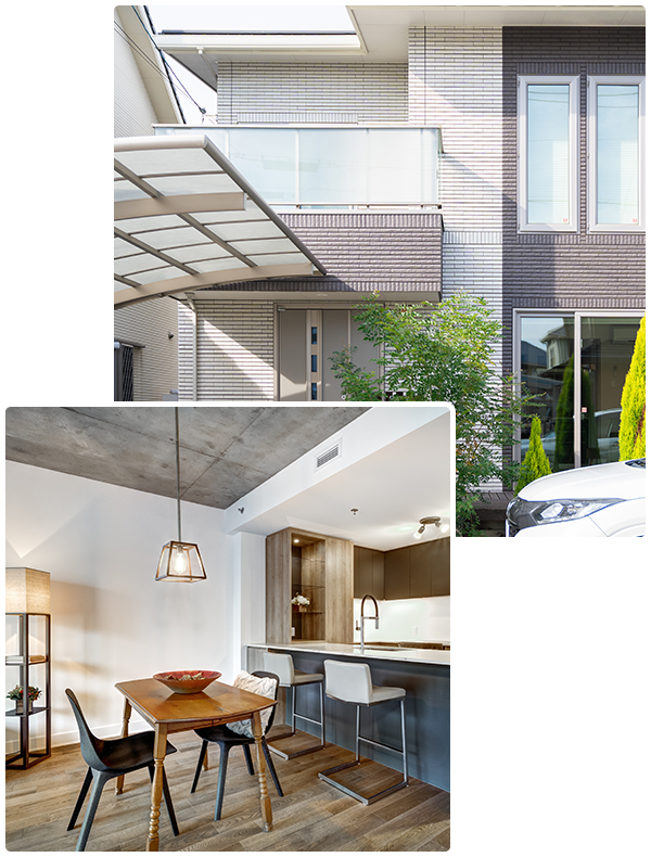 戸建て住宅とキッチン